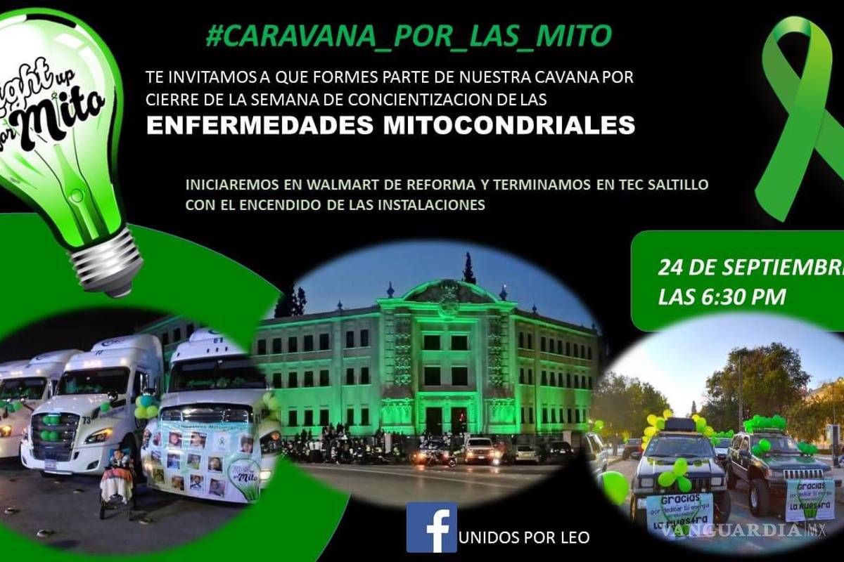 Arranca semana verde de ‘Mitoguerreros’ en Saltillo; buscan visibilizar enfermedades mitocondriales