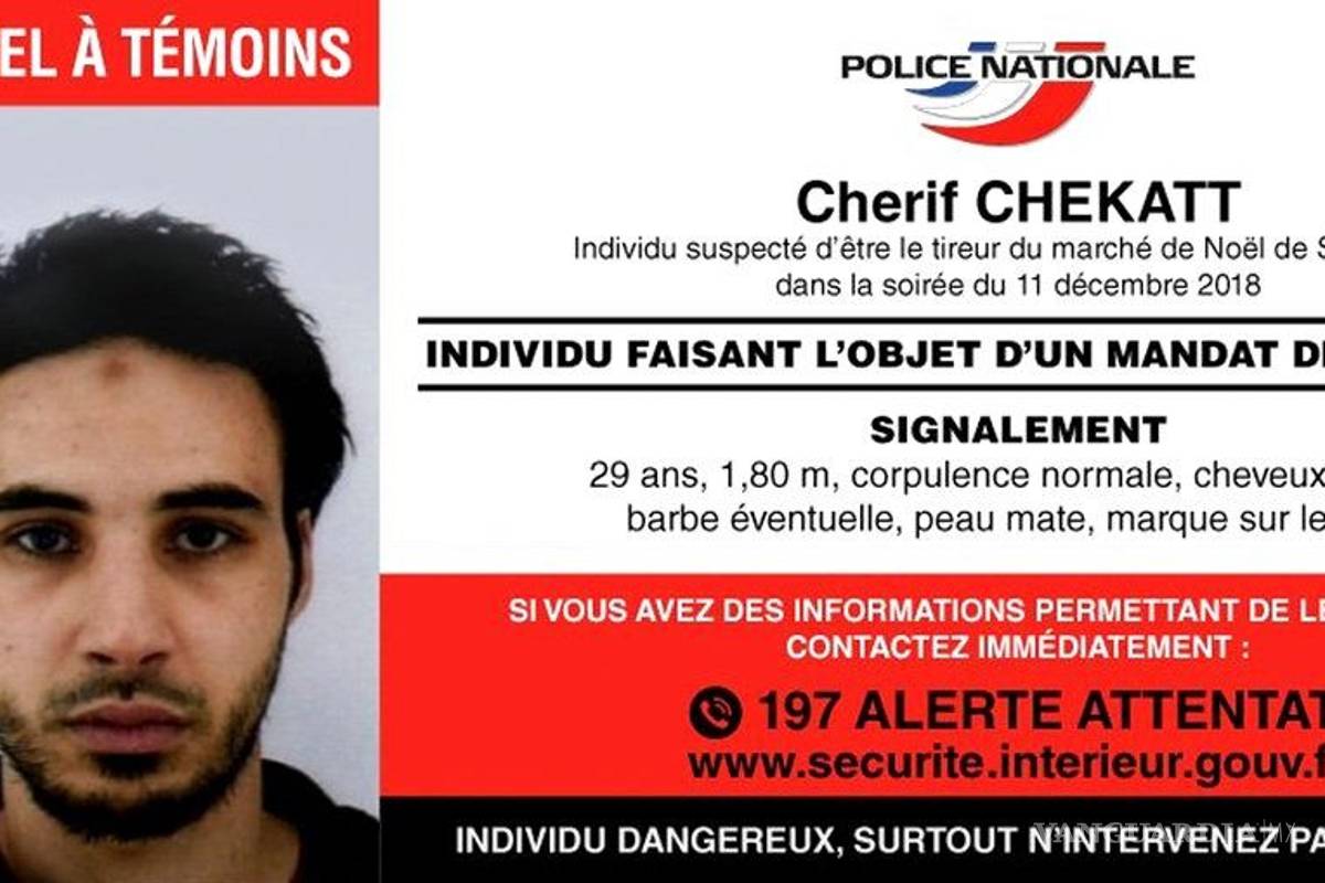 Abaten a sospechoso de ataque en mercado navideño de Estrasburgo, señalan fuentes