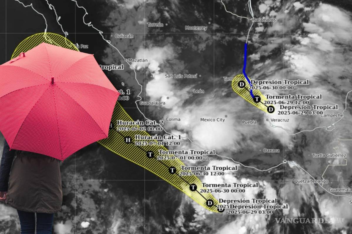 Prepárese... Dos ciclones prenden las alarmas, provocan lluvias torrenciales y vientos fuertes para México