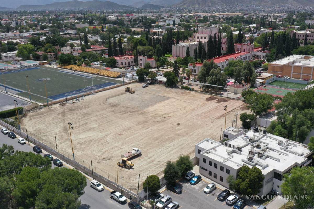 Avance del 40 por ciento registra rehabilitación del campo de beisbol del Ateneo Fuente, en Saltillo