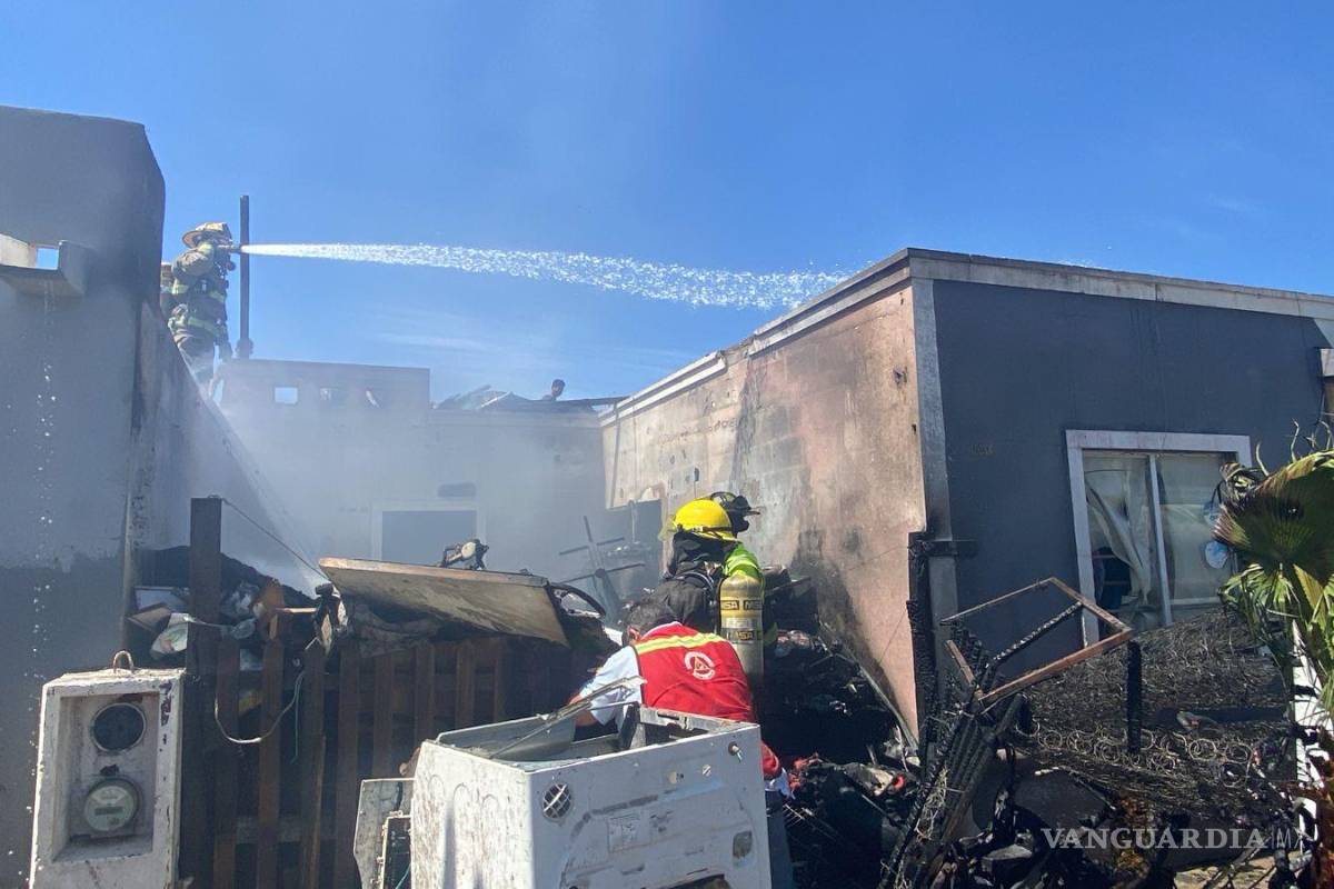 Encuentran y rescatan a perrito de vivienda en llamas, en Saltillo