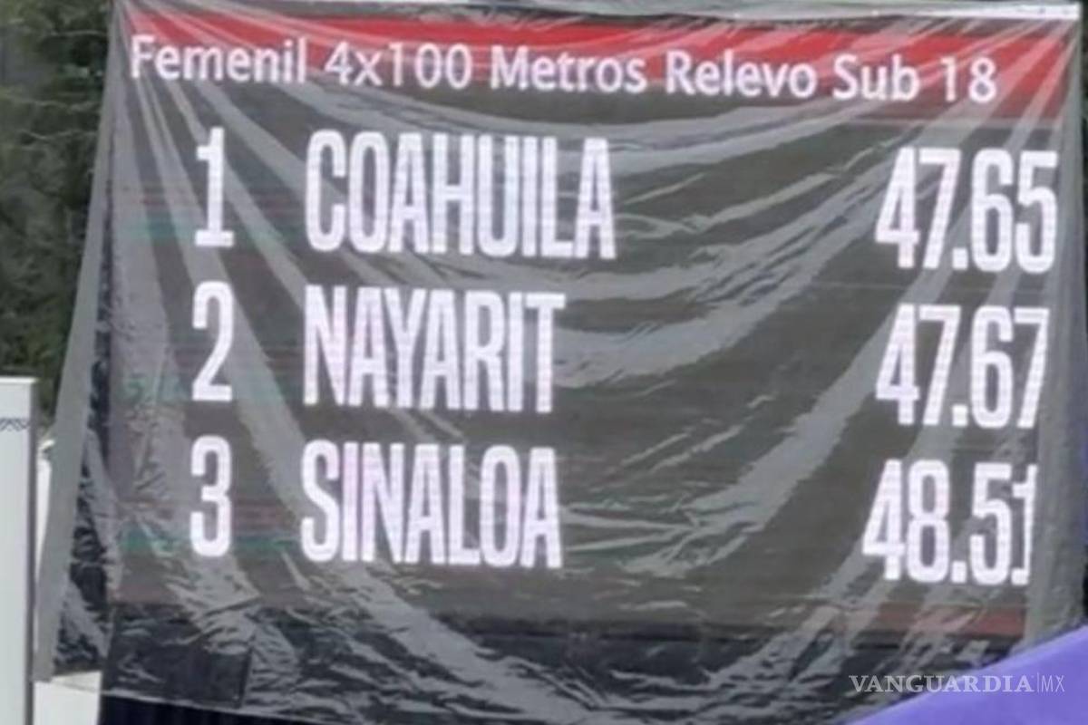 Coahuila gana oro en relevos femenil de Olimpiada Nacional Conade... pero las descalifican