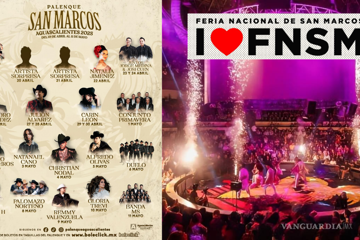 Carin León, Natanael Cano y Grupo Firme: esta es la cartelera del Palenque de la Feria de San Marcos 2025