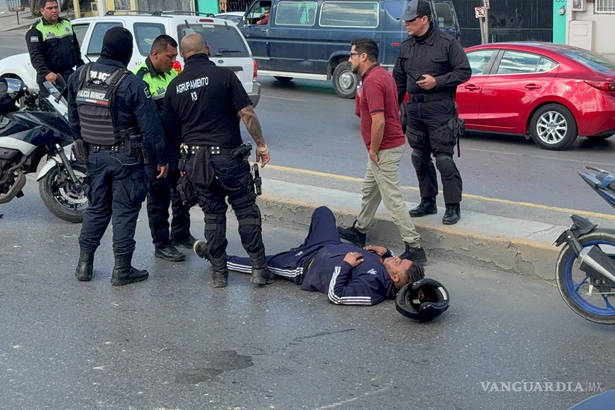 Saltillo: Se impacta motociclista ebrio en Periférico LEA
