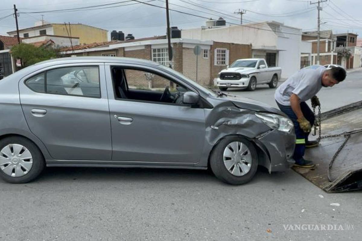 Ignora señal de alto y causa choque al norte de Saltillo