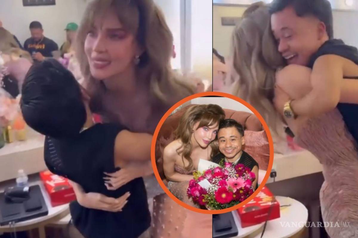 Belinda carga a Abelito de la emoción tras romántico gesto y en redes la critican