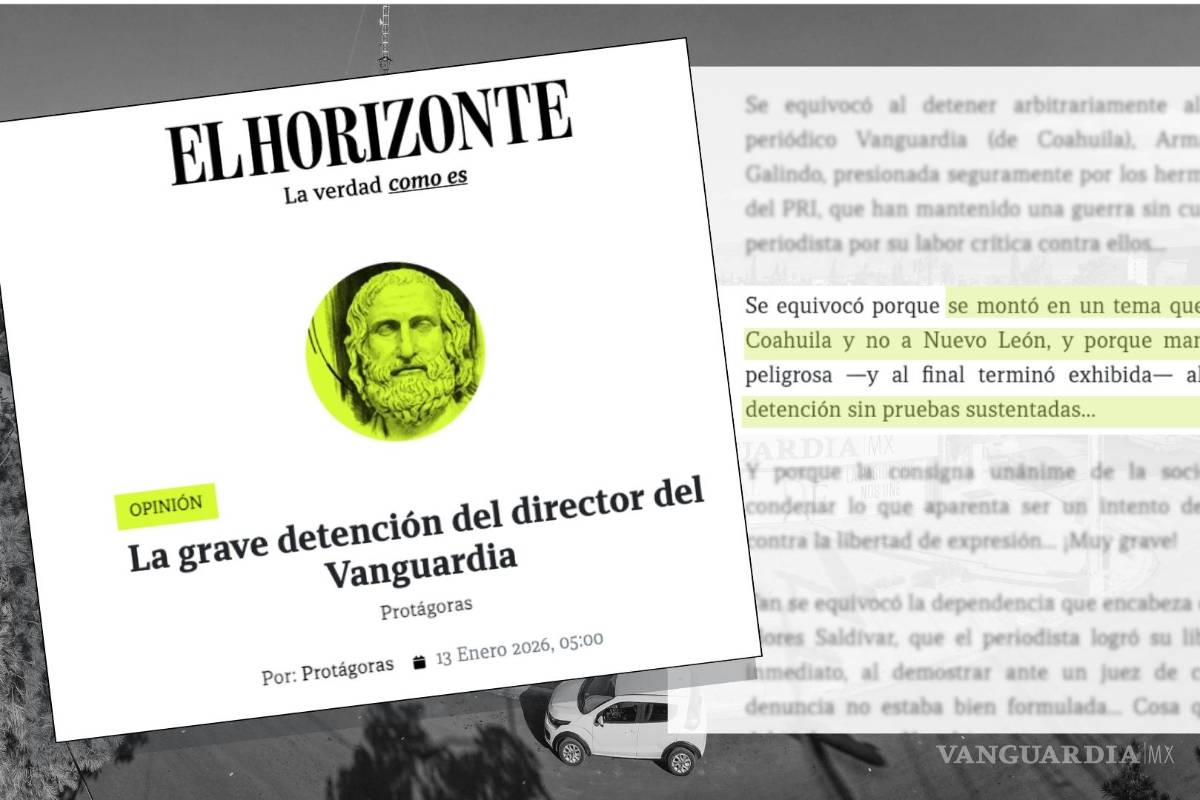 La grave detención del Director de Vanguardia, columna señala error arbitrario