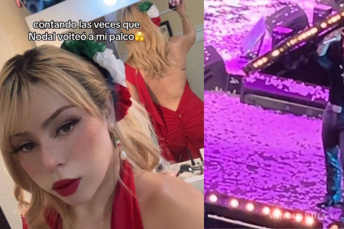 Por tener el ‘alma enamorada’, evidencia mujer que Nodal no le quitó la mirada de encima durante concierto