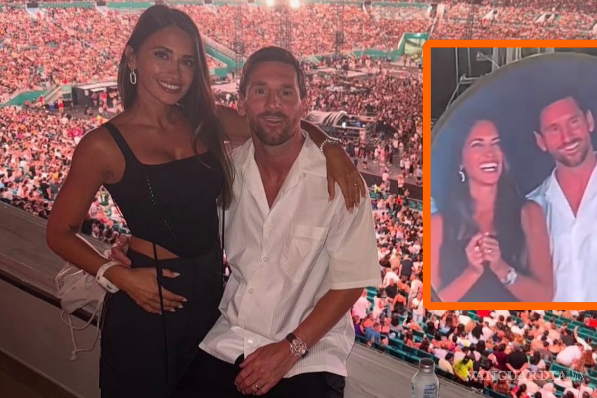 ¡Todo en orden!: Messi es captado en la ‘kiss cam’ de Coldplay