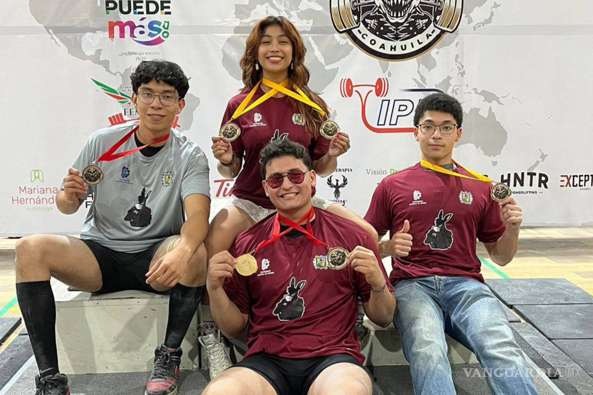 Burros Pardos suman oro y dos bronces en el Estatal de Powerlifting en Torreón