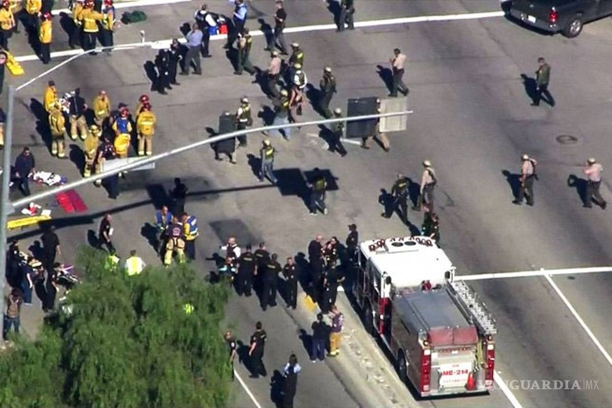 Tiroteo en San Bernardino podría ser ataque terrorista; reportan 12 muertos