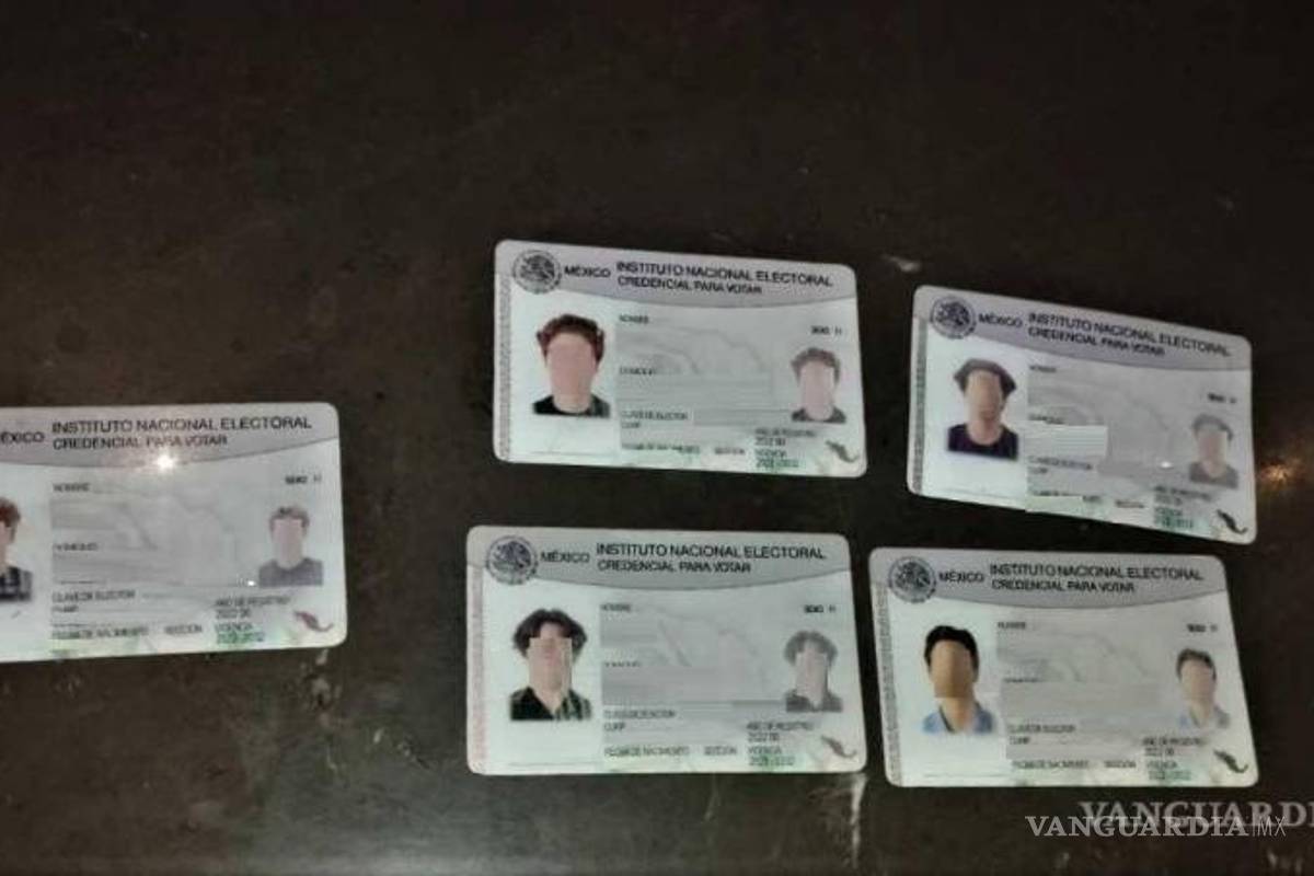 $!Las credenciales falsas decomisadas.