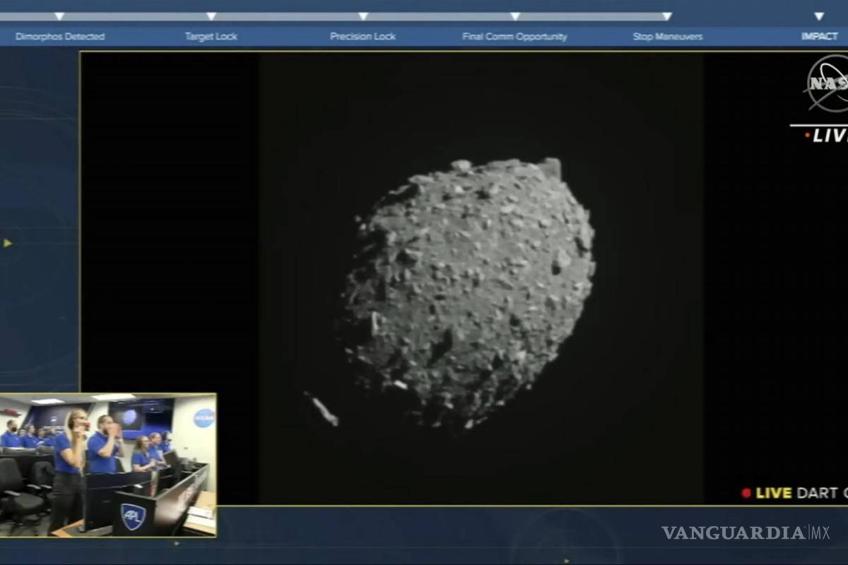 ¡Todo un éxito! Así fue el impacto de nave de la NASA al asteroide que se dirigía a la Tierra
