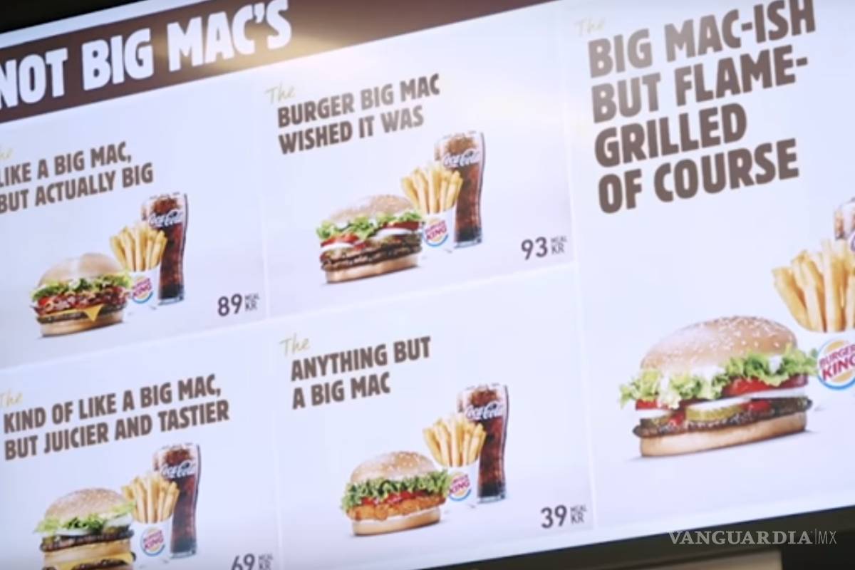 Burger King se burla de McDonald's por perder los derechos de la 'Big Mac'