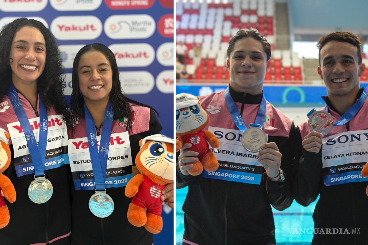 México alcanza cuatro medallas de plata en el Mundial de Clavados de Singapur 2025