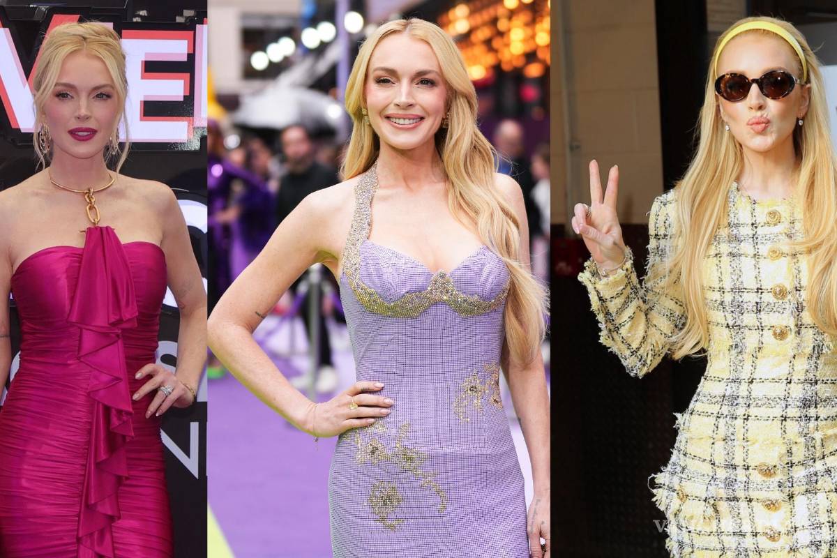 ¡Toda una estrella! Impacta Lindsay Lohan con sus looks en la gira de prensa de ‘Otro Viernes de Locos’