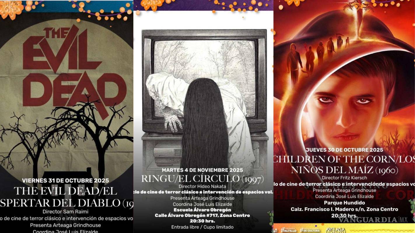 Saltillo se llena de terror: Ciclo de Cine llega al Panteón Santiago, Universidad Carolina, Parque Hundido y más