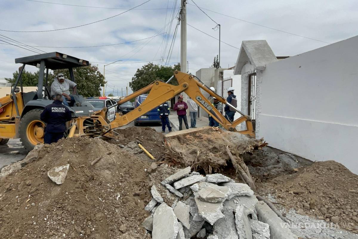 Saltillo: trabajadores originan fuga de gas tras retirar un árbol