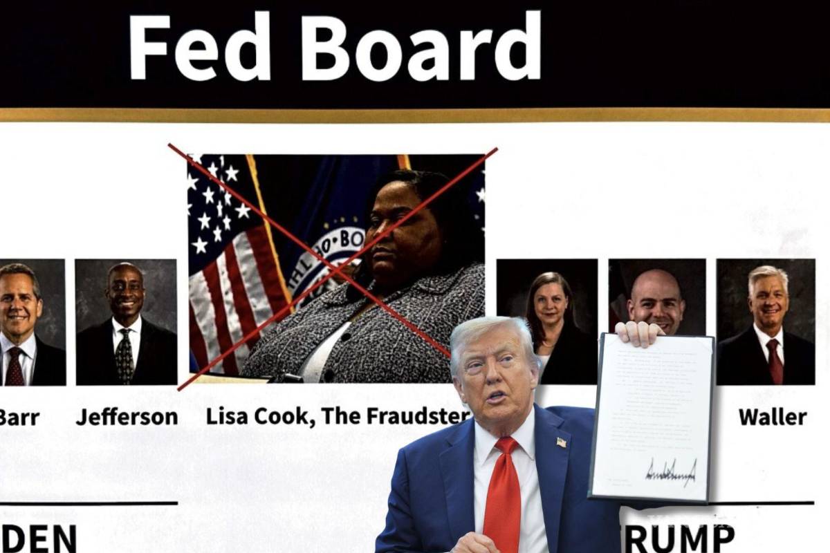 Donald Trump despide a Lisa Cook, gobernadora de la Fed, por supuesto fraude hipotecario