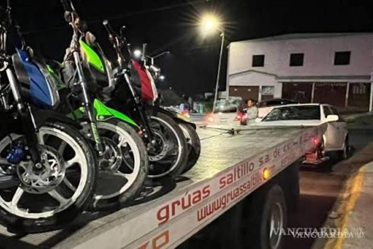 Detienen a seis jóvenes con motocicletas robadas, en Saltillo