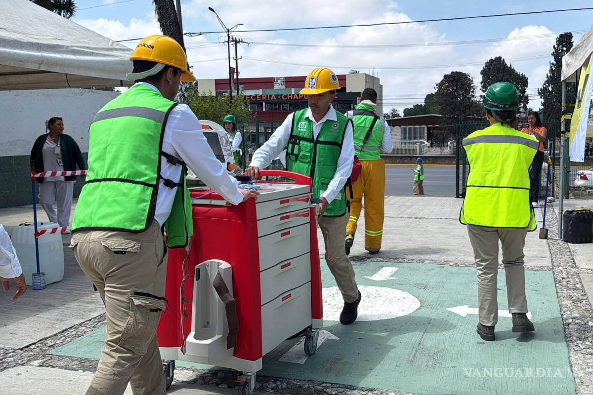 $!Participaron 45 brigadistas especializados en evacuación, combate de incendios, comunicación, fluidos y energéticos, traslados y primeros auxilios.