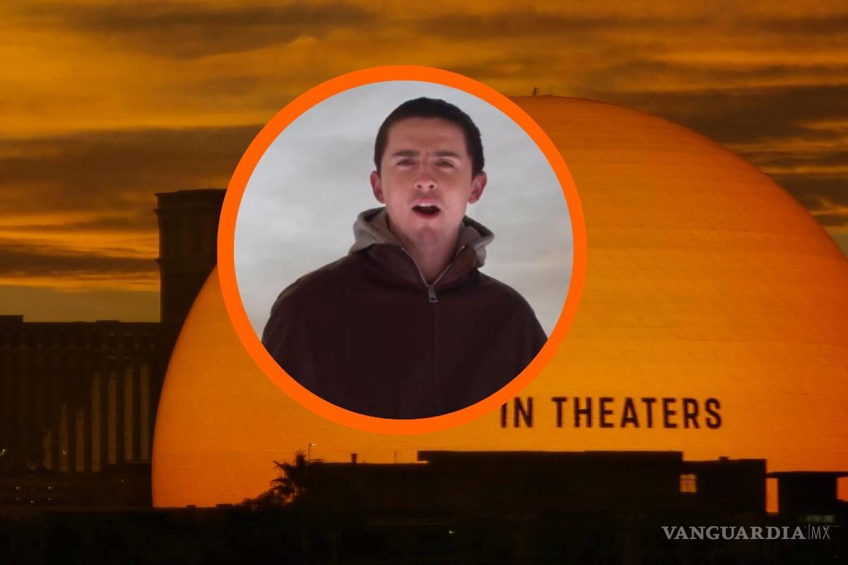 ¡Se impone desde Las Vegas! Timothée Chalamet promociona su nueva cinta desde lo más alto de la Sphere