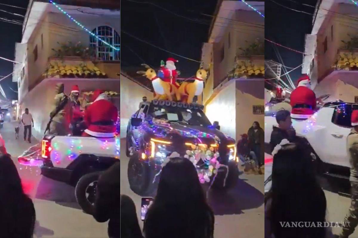 Presuntos miembros del Cártel de la Sierra entregan juguetes en Guerrero por Navidad (VIDEO)