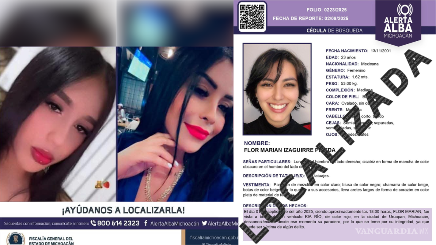 Localizan con vida a la influencer Marian Izaguirre en Michoacán; dos jóvenes más continúan desaparecidas