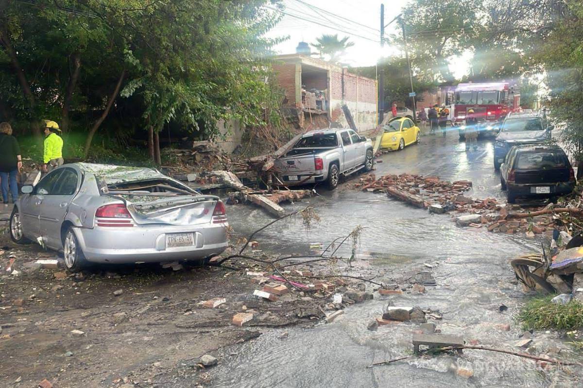 Saltillo: otra vez las lluvias provocan caos