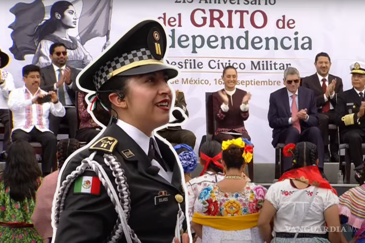 Declaman poema del saltillense Manuel Acuña durante el primer Desfile Cívico-Militar encabezado por Claudia Sheinbaum