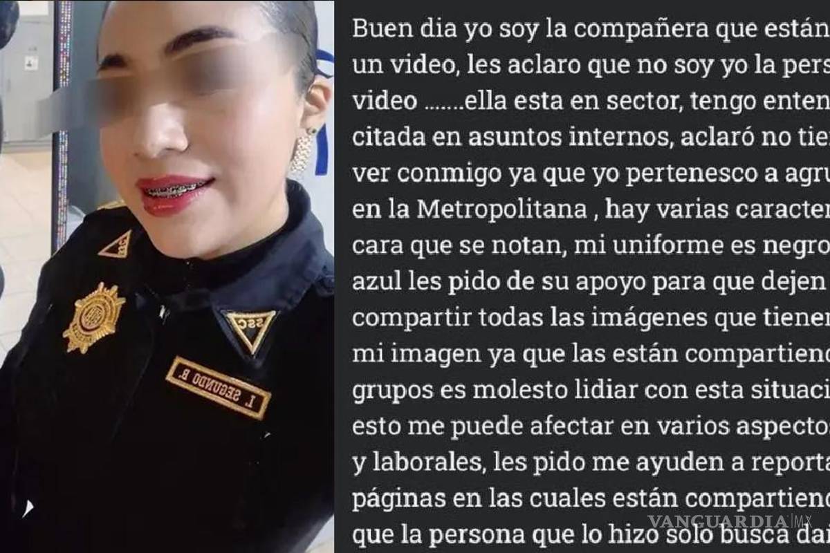 ‘No soy yo’... Policía desmiente ser la mujer captada en video sosteniendo relaciones en patrulla
