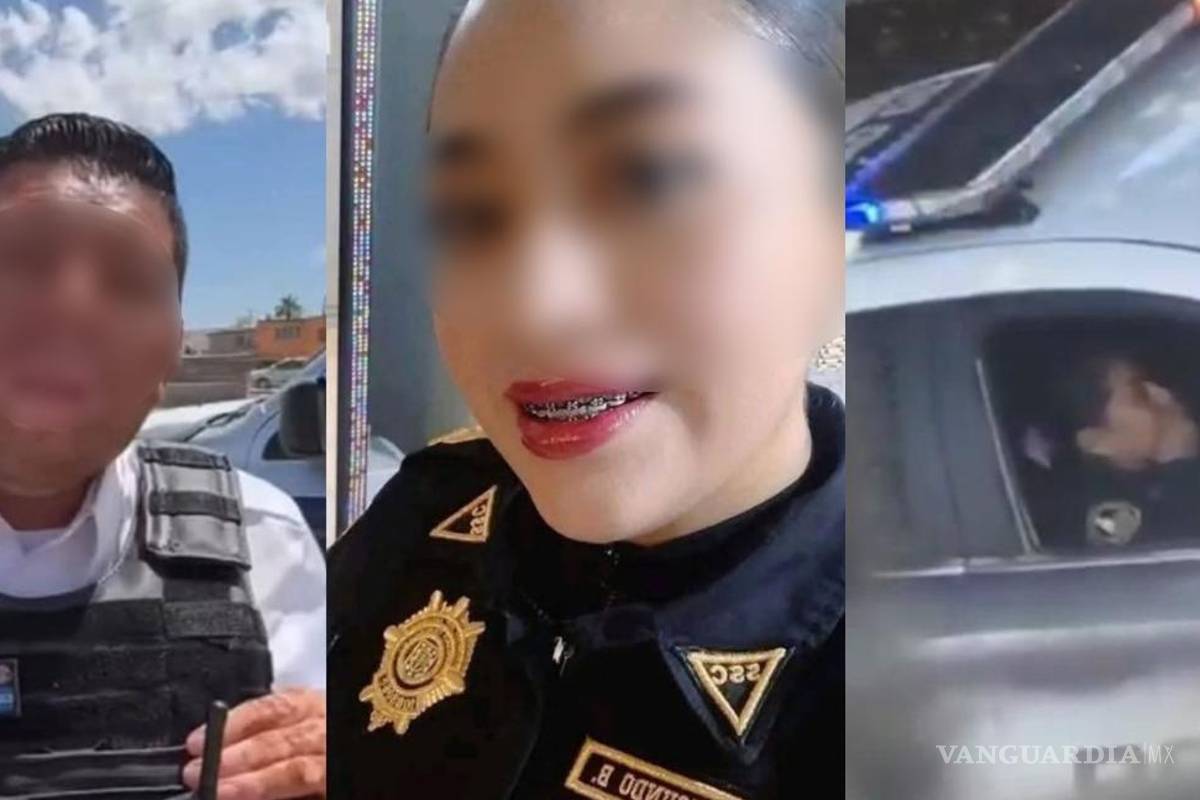 Policías se dan cariño en patrulla... ¡son captados en plena acción! (video)