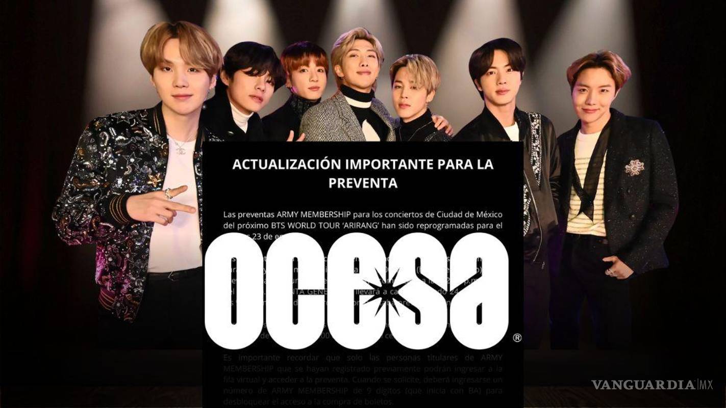 BTS en México: OCESA actualiza fechas de preventa y anuncia cuándo se revelarán los precios de los boletos