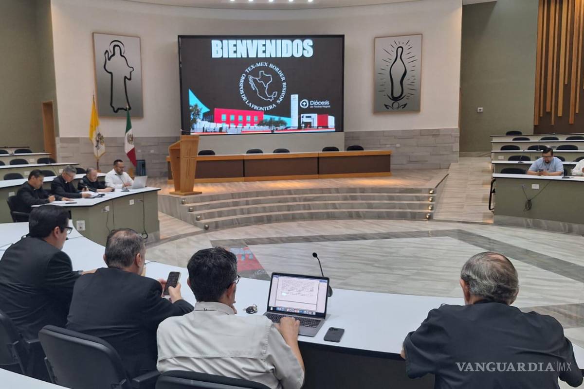 $!La conferencia de prensa en Piedras Negras reunió a obispos de ambos lados de la frontera para generar alternativas de apoyo a la comunidad migrante.