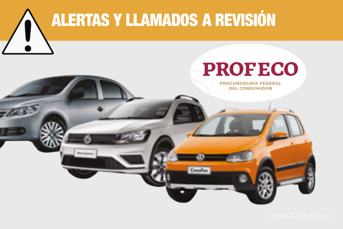Profeco y Volkswagen emiten llamado a revisión de más de 6,700 vehículos por esta falla