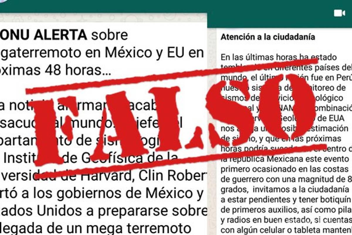 ONU desmiente noticia falsa sobre megaterremoto en México y EU