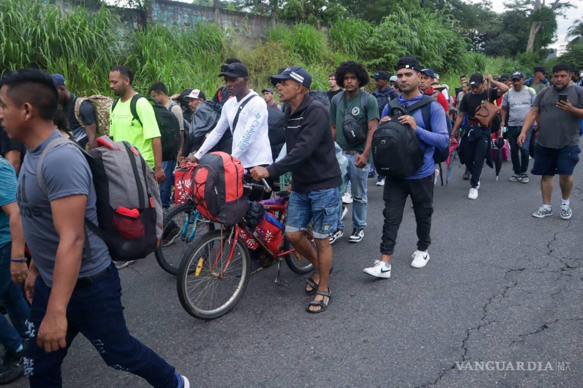 La INM hace censo de migración a caravana ‘Éxodo de justicia’ para regular situación migratoria