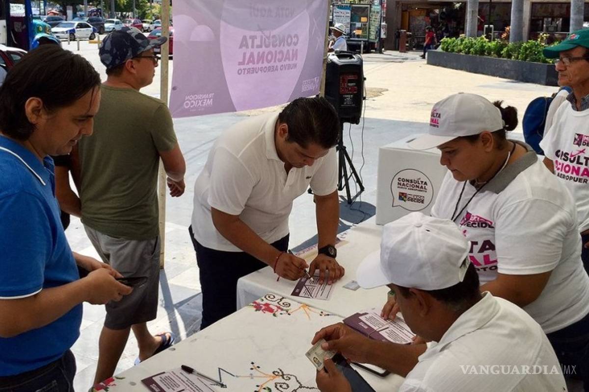 Reportan 184 mil votantes en primera jornada de consulta por NAIM