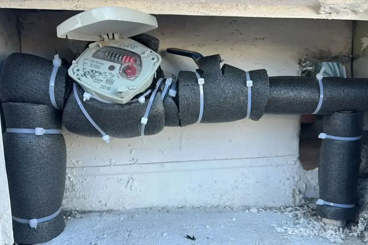 Recomienda Simas Piedras Negras proteger medidores de agua ante bajas temperaturas