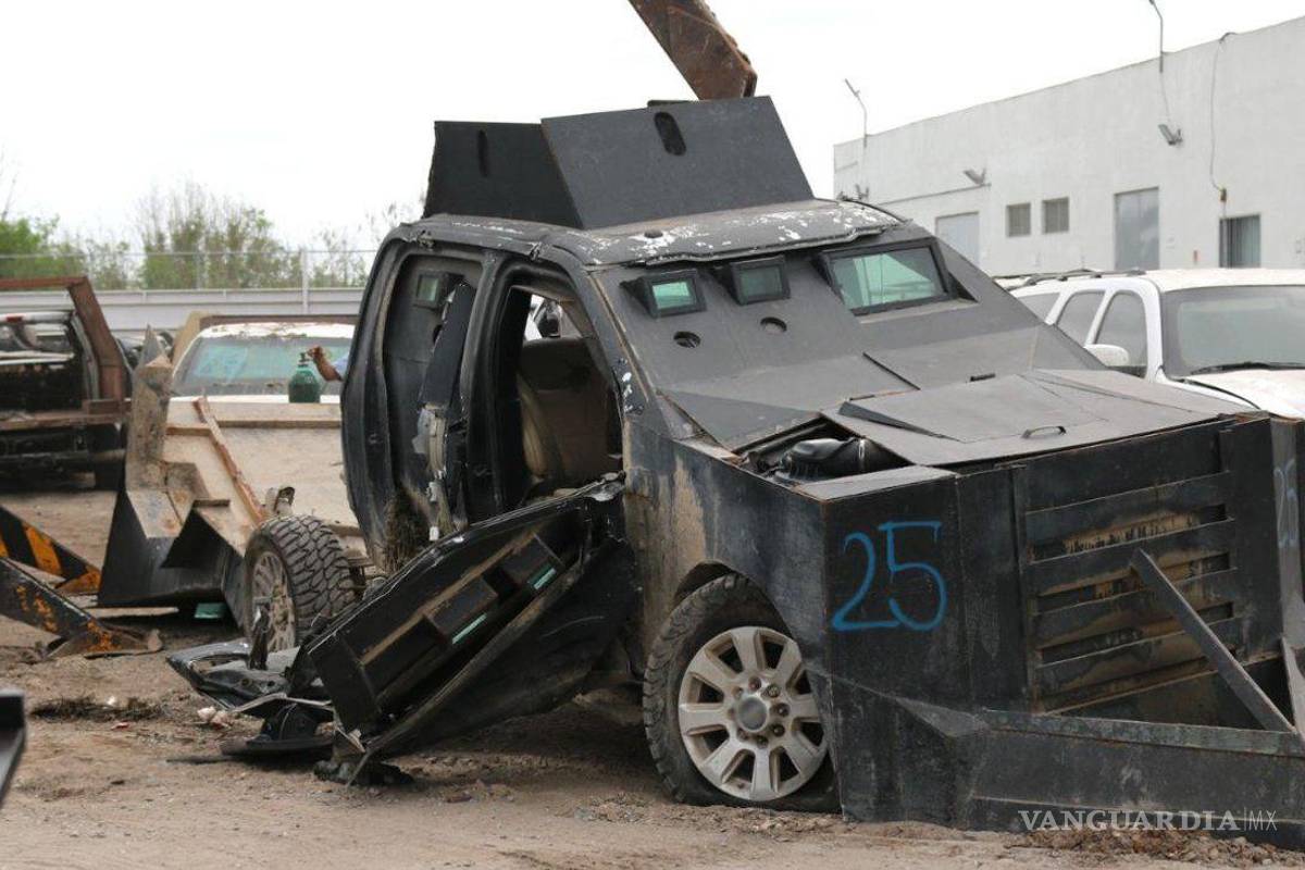 Destruye FGR 28 vehículos ‘Monstruos’ en Reynosa
