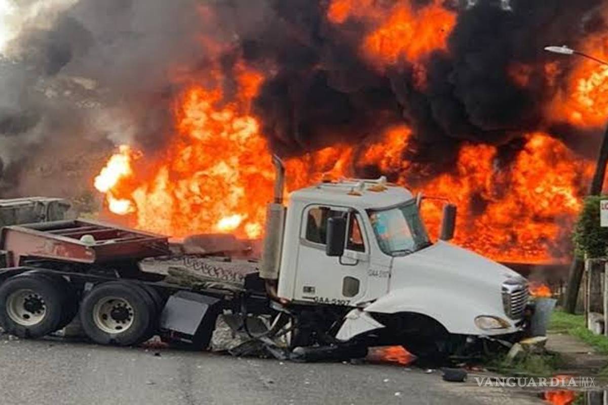 Explota pipa en Tabasco, cuatro calcinados