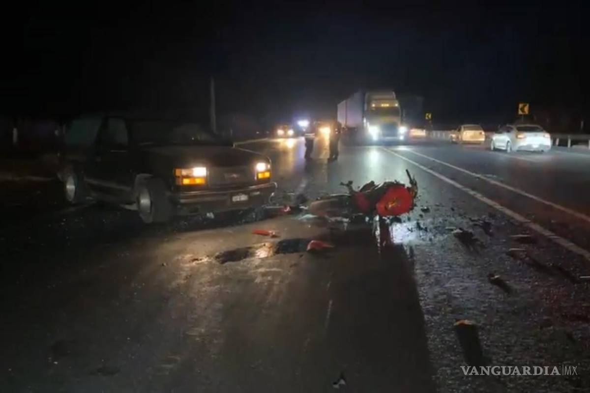 Derriban a motociclista en la Torreón-Saltillo; responsable se da a la fuga