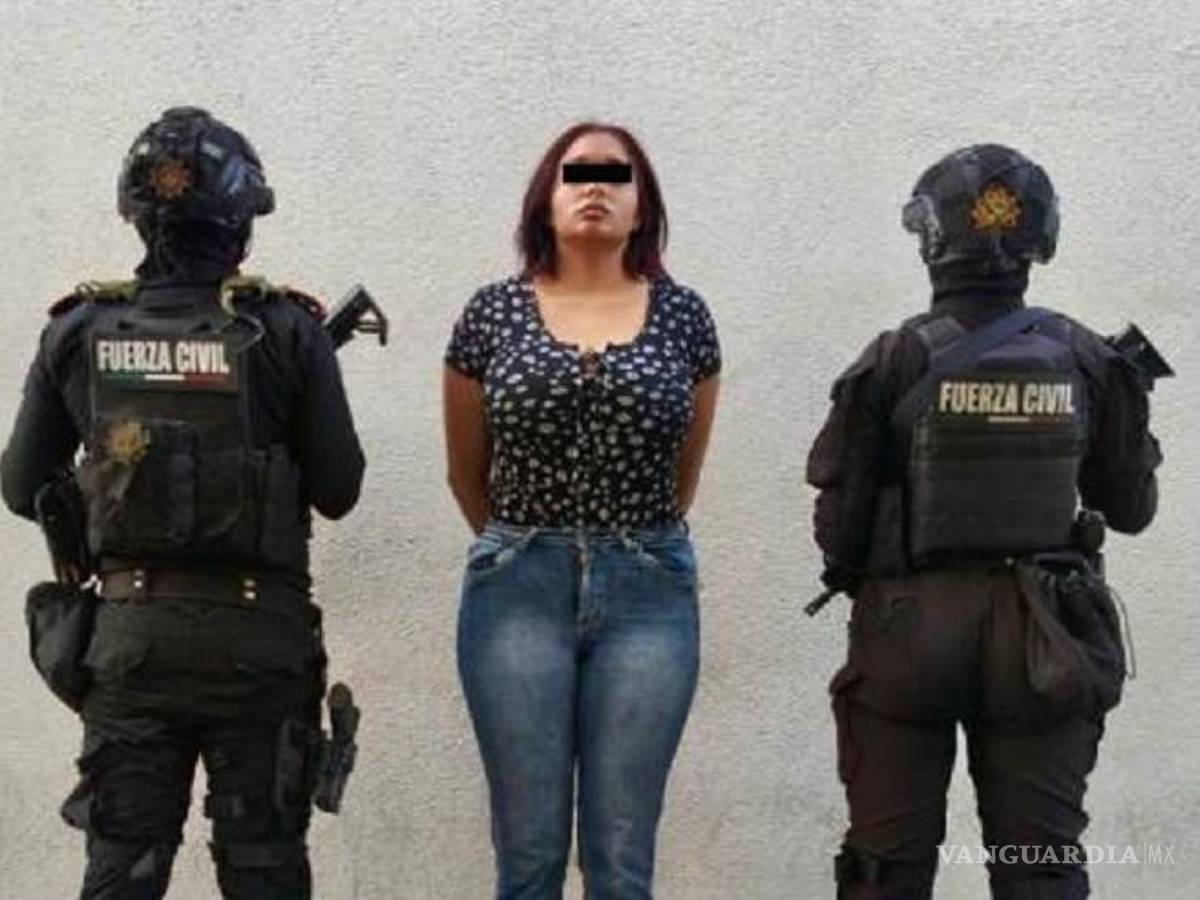 $!Fuerza Civil informó que la mujer, de 32 años, fue capturada gracias a trabajos de prevención y contención delictiva.