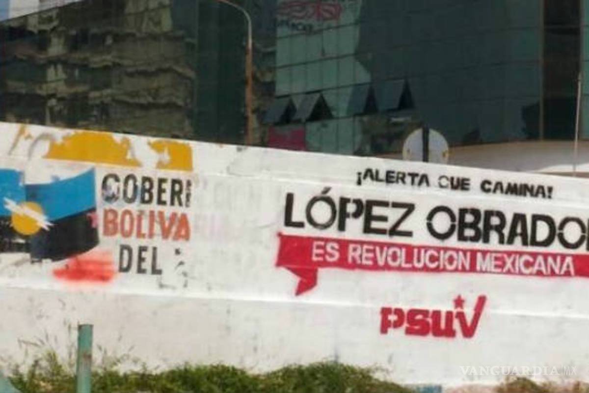 Propaganda a favor de AMLO aparece en Venezuela