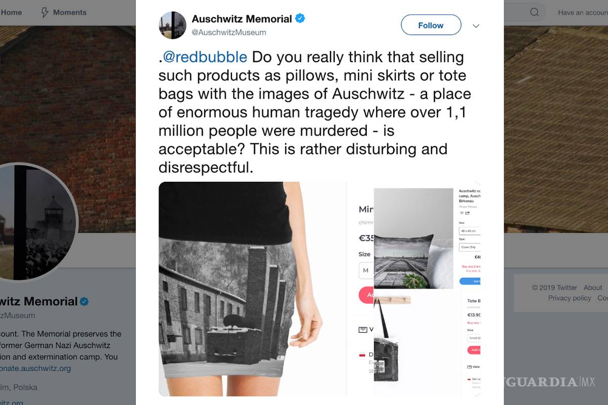 Museo Auschwitz critica a un vendedor en línea por el uso en minifaldas con fotos del campo de concentración