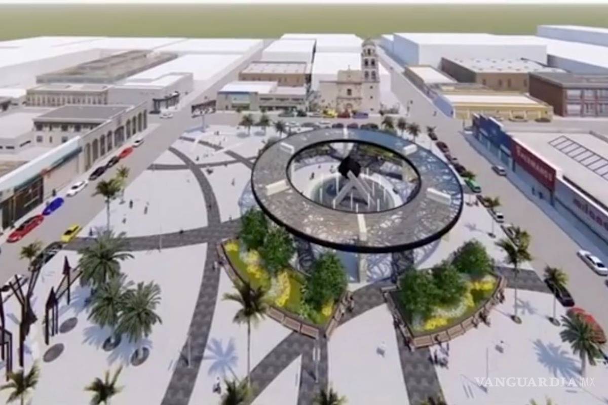 Eliminan diseño de Plaza Principal de Monclova; presentarán uno nuevo con más áreas verdes