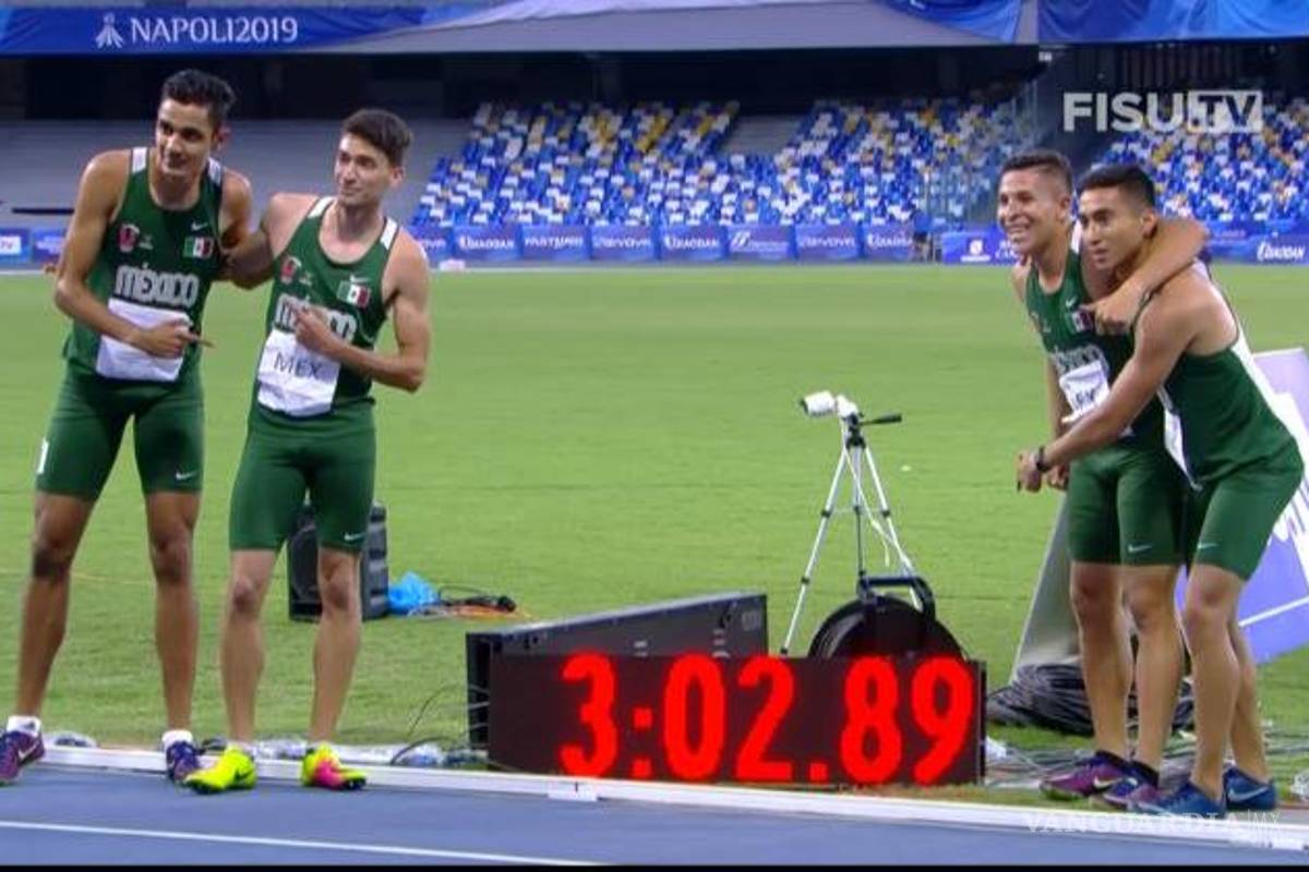 Con un cierre espectacular, México se lleva el oro en la Universiada Mundial en la prueba de relevos 4x400