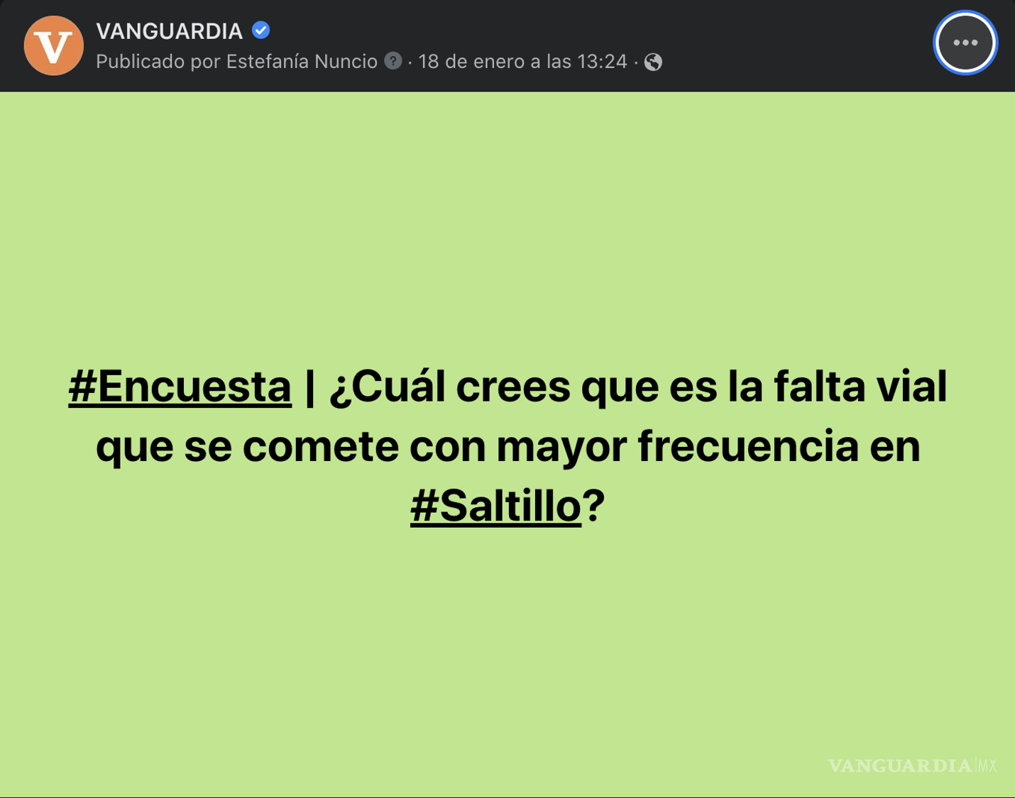 $!Puedes participar en este tipo de encuestas que lanzamos frecuentemente en nuestra página de Facebook.
