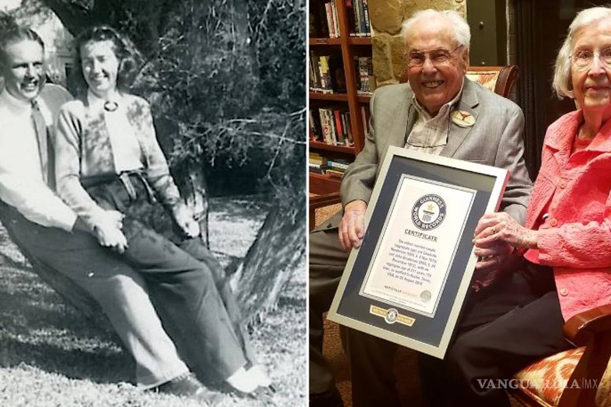 Ellos son Charlotte Curtis y John Henderson, la pareja que cumplirá 80 años de casados