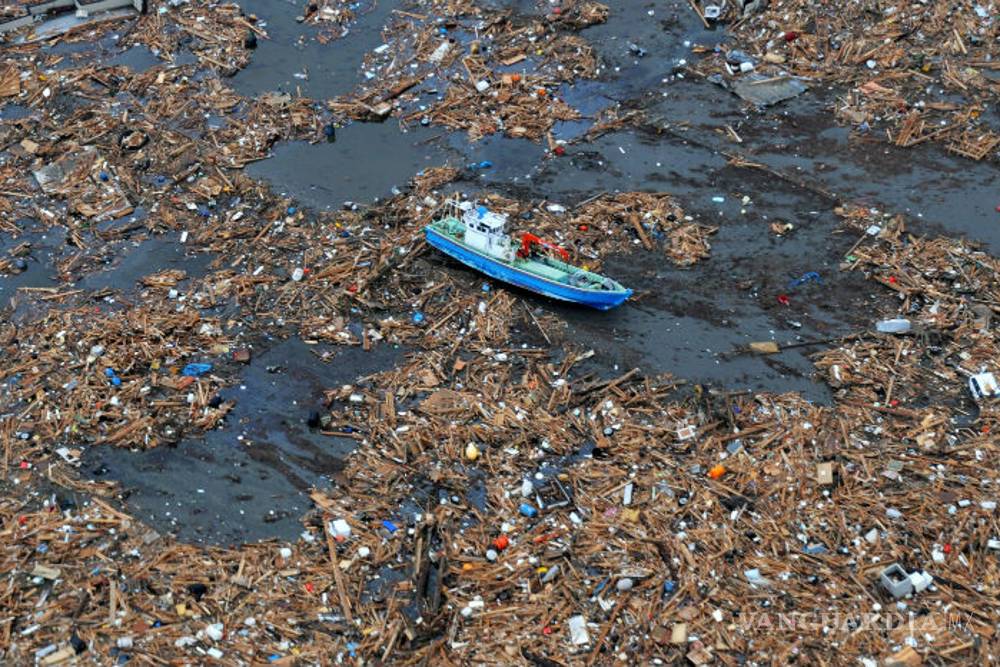 La isla de basura crece rápido y ya es más grande que Francia